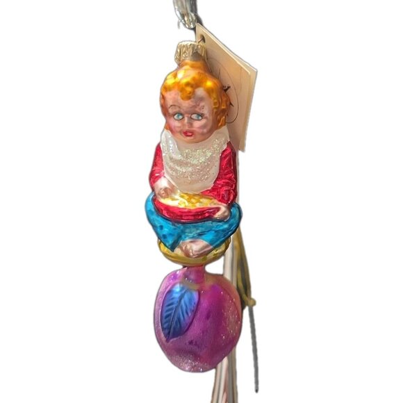 Radko CHRISTMAS PIE (plum) rare vintage drop ornament 95-135-0 NEW w/tag MINT - Picture 1 of 6